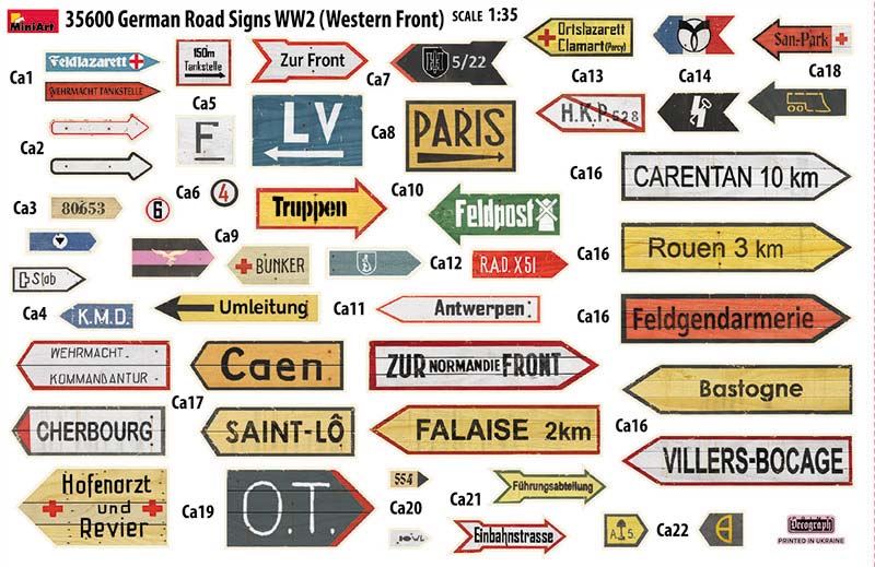 MiniArt 35600 1/35 German Road Signs WWII (France 1944)