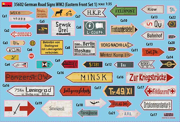 MiniArt 35602 1/35 German Road Signs WWII (Eastern Front Set 1)