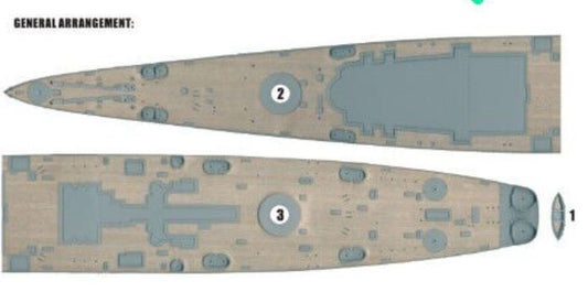FlyHawk W35083 1/350 USS HAWAII CB-3£¨FOR Hobby Boss 86515£©Wooden Deck