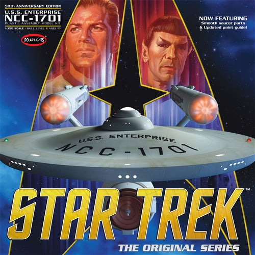 POLAR LIGHTS 938 1/350 STAR TREK TOS ENTERPRISE NCC-1701 50TH ANNIVERSARY EDITION